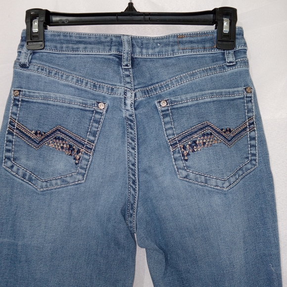 Shyanne Women Jeans 27 Blue Denim Flared Mid Rise Cotton 33 in Inseam Rodeo - Picture 5 of 14